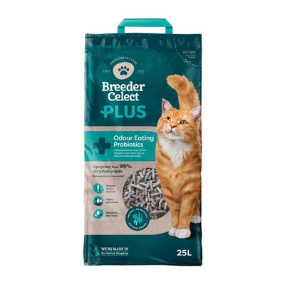 Breeder Celect Plus Probiotic Cat Litter 25l