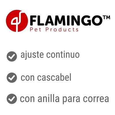 FLAMINGO Pet Products. ajuste continuo, con cascabel, con anilla para correa