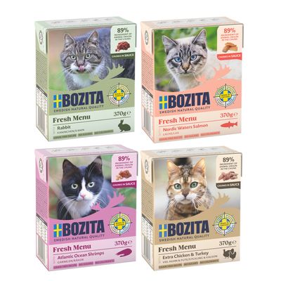  Bozita Tetra w sosie/galarecie, 48 x 370 g - Pakiet mieszany II w sosie