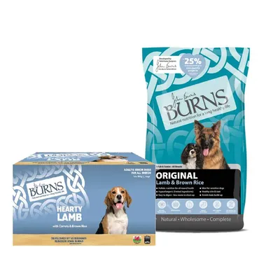 12kg Burns Dry Dog Food + 16 x 395g Wet Dog Food - 20% Off! * - Adult & Senior Original Lamb & Brown Rice (12kg) + Wet Food for Dogs Lamb (16 x 395g) 12kg Burns Dry Dog Food + 16 x 395g Wet Dog Food - 20% Off! * - Adult & Senior Original Lamb & Brown Rice (12kg) + Wet Food for Dogs Lamb (16 x 395g)