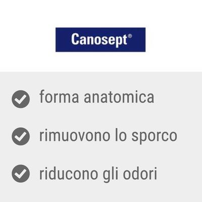 Canosept, forma anatomica, rimuovono lo sporco, riducono gli odori