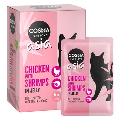 Ekonomipack: Cosma Asia i portionspåsar 24 x 100 g Kyckling & räkor