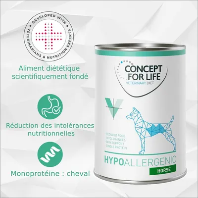 Concept for Life Veterinary Diet Hypoallergenic cheval pour chien Concept for Life Veterinary Diet Hypoallergenic cheval pour chien
