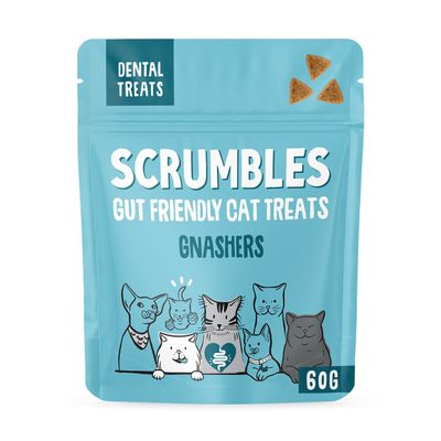 Scrumbles Gnashers Dental Cat Treats Saver Pack: 8 x 60g