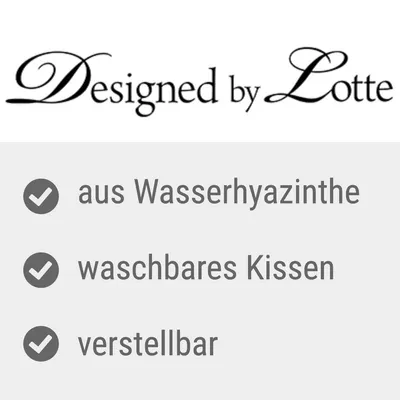 Designed by Lotte. Eigenschaften: aus Wasserhyazinthe, waschbares Kissen, verstellbar.