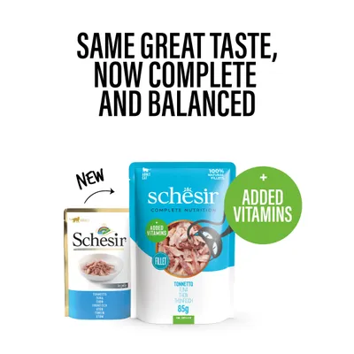 Schesir Complete Nutrition Filet aszpikban tasakos 24 x 85 g - Tonhal & lazac