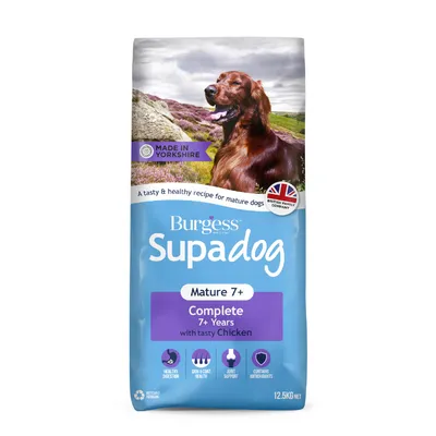 Burgess Supadog Mature 7+ with Chicken - 12.5kg
