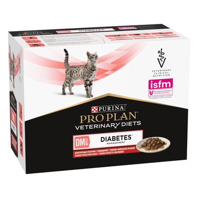PURINA PRO PLAN Veterinary Diets Feline DM Diabetes Management - Beef Saver Pack: 20 x 85g