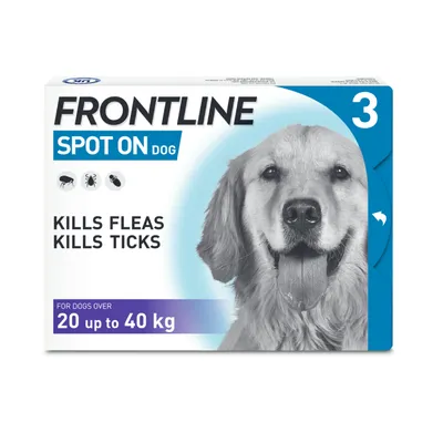 FRONTLINE® Spot On for Dogs - L (20-40kg) - 3 pipettes x 2.68ml FRONTLINE® Spot On for Dogs - L (20-40kg) - 3 pipettes x 2.68ml