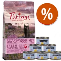 Purizon Kitten 400 g + Cosma Nature Kitten 6 x 70 g - Pack misto - Purizon Kitten 400 g + Cosma Nature Kitten 6 x 70 g frango e atum