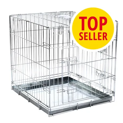 Kovová klec s vyjímatelným dnem, nápis TOP SELLER v žlutém kruhu v pravém horním rohu