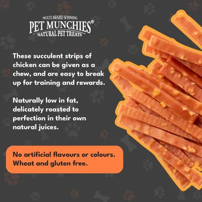 Pet Munchies Chicken & Cheese Dog Treats - Saver Pack: 3 x 100g