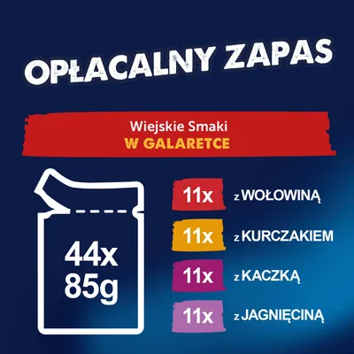 25% taniej! Megapakiet Felix, karma mokra dla kota, 88 x 80 g / 88 x 85 g - Kurczak, wołowina, kaczka, jagnięcina w galarecie, "so gut wie es aussieht", 88 x 85 g