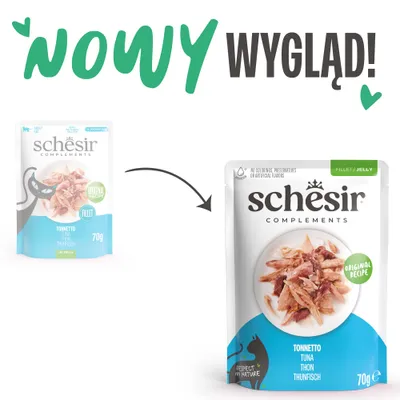 Schesir Complements filet w galarecie, 6 x 70 g w saszetkach - Kurczak z szynką