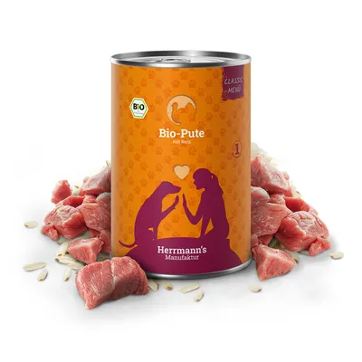 Herrmann's Menù Classic / Bio-Menù 6 x 400 g - Anatra bio con Patate dolci bio