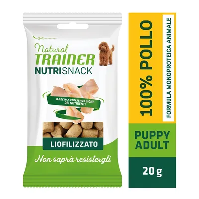 2 + 1 gratis! 3 x 20 g Natural Trainer Nutrisnack Puppy & Adult 2 + 1 gratis! 3 x 20 g Natural Trainer Nutrisnack Puppy & Adult