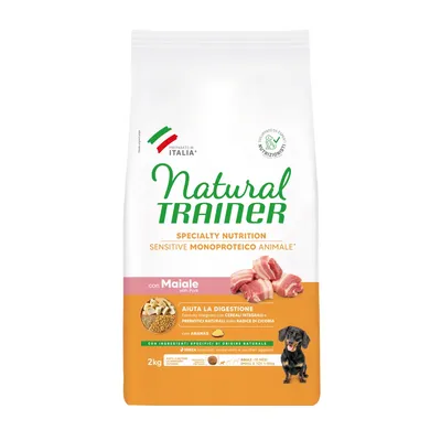 Natural Trainer Sensitive No Gluten Adult Small med svinekød - 2 kg