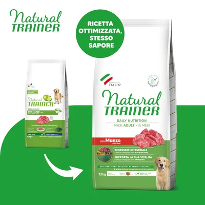 Natural Trainer Adult Maxi con Manzo - 2 x 12 kg