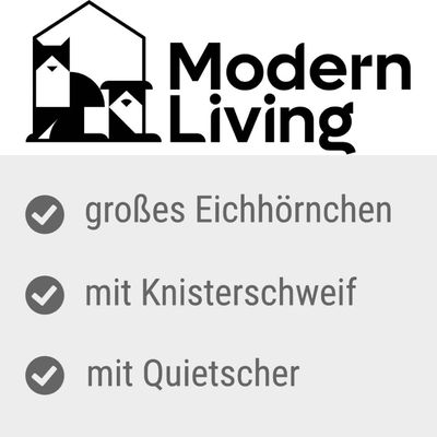 Plüschspielzeug in Form eines braunen Eichhörnchens mit flauschigem Schwanz, geeignet für Haustiere.