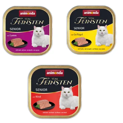 animonda vom Feinsten Senior 72 x 100 g - Mix (Geflügel, Rind, Lamm)