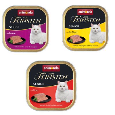 animonda vom Feinsten Senior 72 x 100 g Mix (Geflügel, Rind, Lamm)