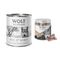 Wolf of Wilderness Kombi-Paket: 24 x 800 g Nassfutter + 4 x 70 g RAW Snacks Wild Hills - Ente + Hühnerherzen