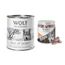 Wolf of Wilderness Kombi-Paket: 24 x 800 g Nassfutter + 4 x 70 g RAW Snacks Wild Hills - Ente + Hühnerherzen