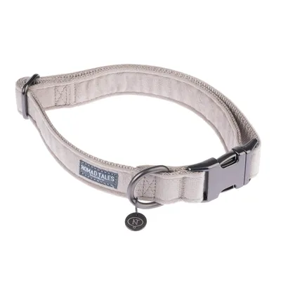 Nomad Tales Blush Περιλαίμιο, γκρι-μπεζ - Μέγεθος XS: 24 - 36 cm περίμετρος λαιμού, Π 10 mm