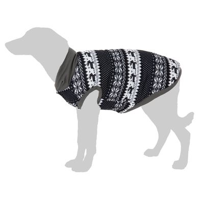 Hundepullover mit Norwegermuster ca. 40 cm Rückenlänge (Größe XL)