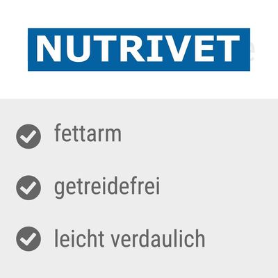 NUTRIVET, fettarm, getreidefrei, leicht verdaulich (texte en allemand)