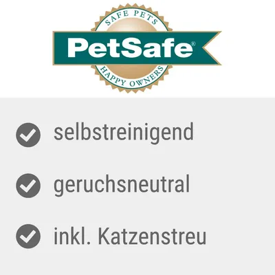 PetSafe. Itsepuhdistuva, hajuton, sisältää kissanhiekkaa.