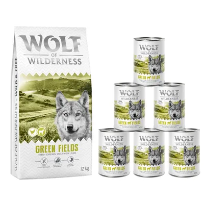 Pakiet próbny Wolf of Wilderness, karma sucha i mokra, 12 kg + 6 x 400 g - Zestaw I: 12 kg Green Fields, jagnięcina + 6 x 400 g Green Fields, jagnięcina Pakiet próbny Wolf of Wilderness, karma sucha i mokra, 12 kg + 6 x 400 g - Zestaw I: 12 kg Green Fields, jagnięcina + 6 x 400 g Green Fields, jagnięcina