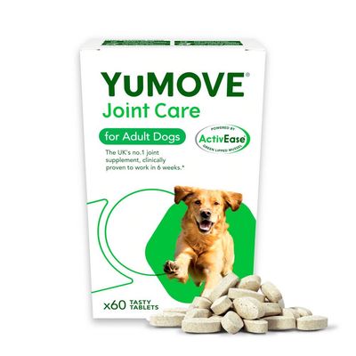 YuMOVE Joint Care for Adult Dogs, 60 tablets. UK's no.1 joint supplement, clinically proven to work in 6 weeks. Contains ActivEase green lipped mussel.