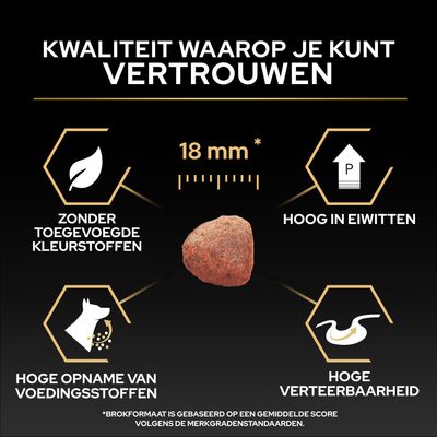 Krokettengrootte 18 mm, zonder toegevoegde kleurstoffen, hoog eiwitgehalte, hoge opname van voedingsstoffen, hoge verteerbaarheid. Kwaliteit waarop u kunt vertrouwen.