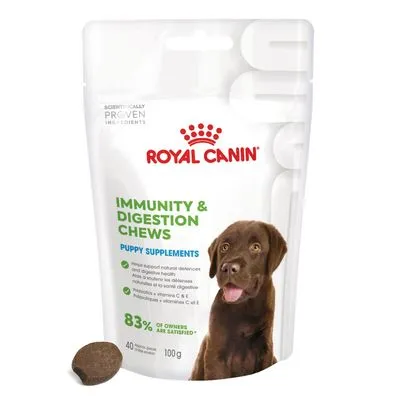 Royal Canin Puppy Immunity & Digestion Supplement  Kauwsnacks - Voordeelpakket: 2 x 100 g (80 stuks)