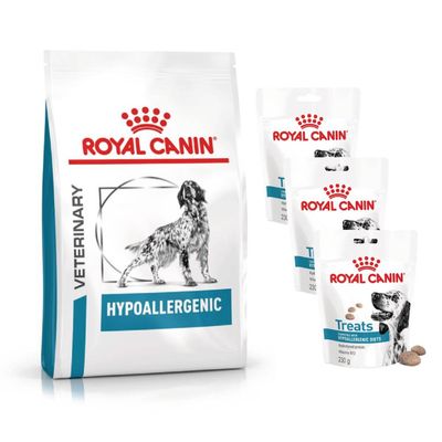Royal Canin Veterinary Canine Hypoallergenic + 3 x 230 g Snacks gratis! Hypoallergenic 2 kg