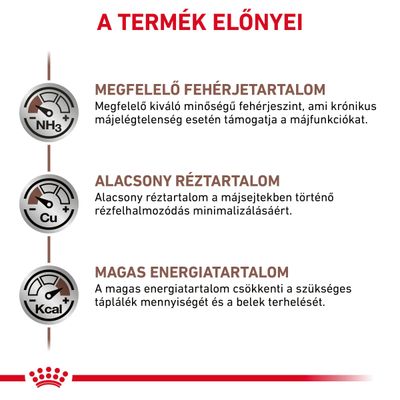 A termék előnyei: megfelelő fehérjetartalom, alacsony réztartalom, magas energiatartalom. Részletes leírás mindhárom tulajdonságról magyar nyelven.