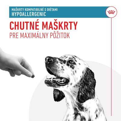Maškrty kompatibilné s diétami HYPOALLERGENIC. Chutné maškrty pre maximálny pôžitok.