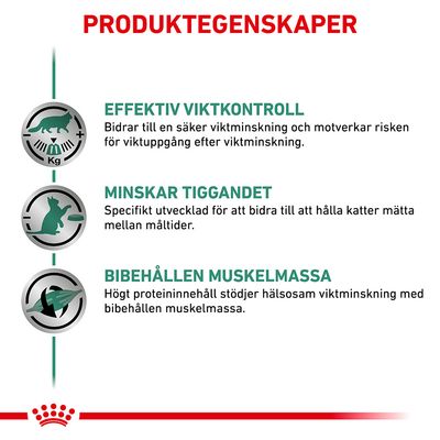 PRODUKTEGENSKAPER: Effektiv viktkontroll, minskar tiggandet, bibehållen muskelmassa. Beskrivningar om säker viktminskning, mättnad mellan måltider och stöd för muskelmassa.