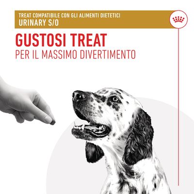 TREAT COMPATIBILE CON GLI ALIMENTI DIETETICI URINARY S/O. GUSTOSI TREAT PER IL MASSIMO DIVERTIMENTO.