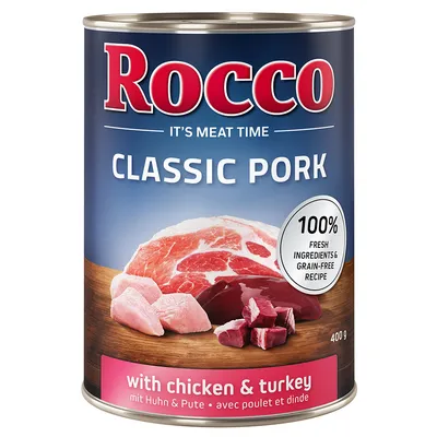 Rocco Classic Pork 6 x 400 g - Cerdo con pollo y pavo