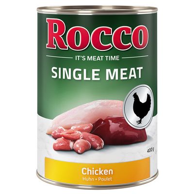 Sparpaket Rocco Single Meat 24 x 400 g / 800 g 24 x 400 g: Huhn