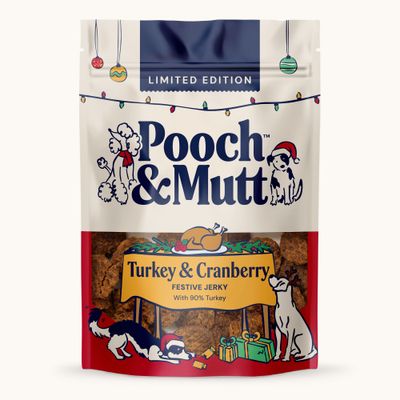 Pooch & Mutt Turkey & Cranberry Festive Jerky - Saver Pack: 3 x 90g