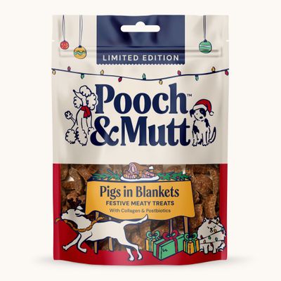 Pooch & Mutt Pigs in Blankets Festive Meaty Treats - 120g