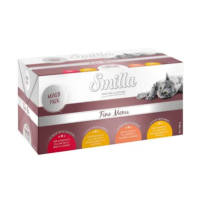  Ekonomipack: Smilla Fine Menu Exquisite Filling 24 x 100 g - Mixpack (4 sorter)