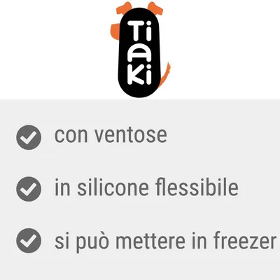 Tiaki. con ventose, in silicone flessibile, si può mettere in freezer