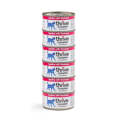 Thrive Adult Wet Complete Cat Food Kattenvoer 12 x 75 g - Sardientjes & Makreel Thrive Adult Wet Complete Cat Food Kattenvoer 12 x 75 g - Sardientjes & Makreel