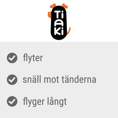 Tiaki. Flyter, snäll mot tänderna, flyger långt.