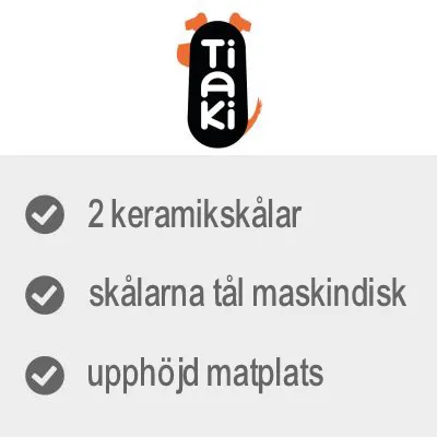 Tiaki. 2 keramikskålar, skålarna tål maskindisk, upphöjd matplats.