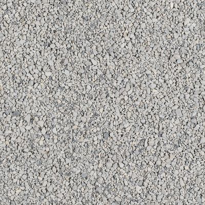 Nahaufnahme von grauem, feinkörnigem Streu- oder Granulatmaterial.